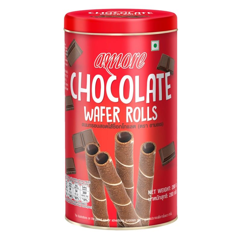 amore chocolate wafer roll 300g 