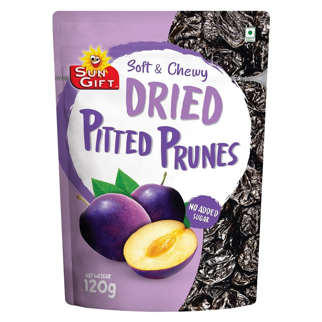 Sungift Dried Pitted Prunes 120g
