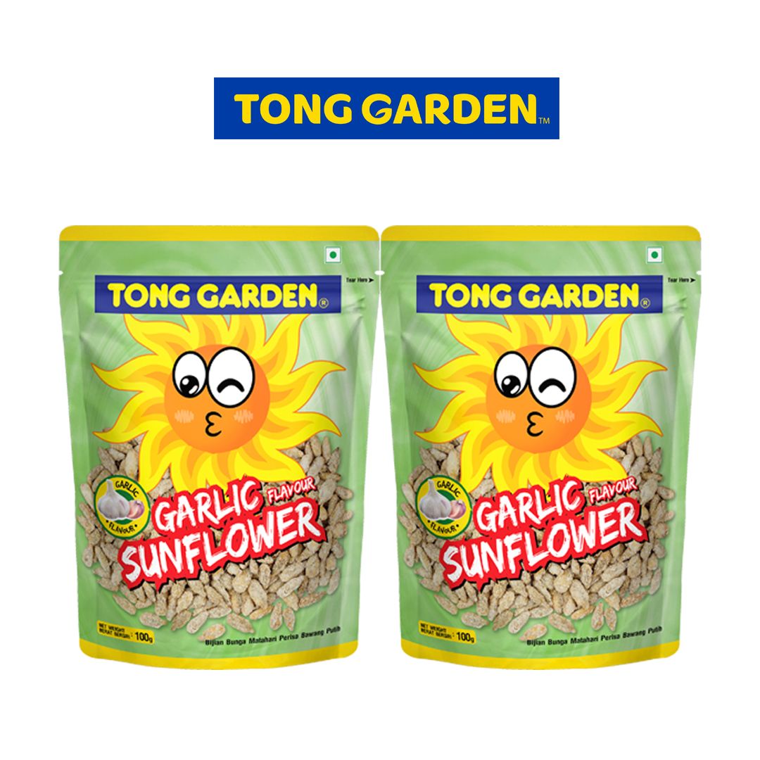 Tong Garden Garlic Flavour Sunflower 100g (Bundle Of 2)