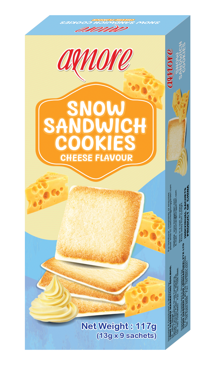 Snow Sandwich Cookies Cheese Flavour 117g